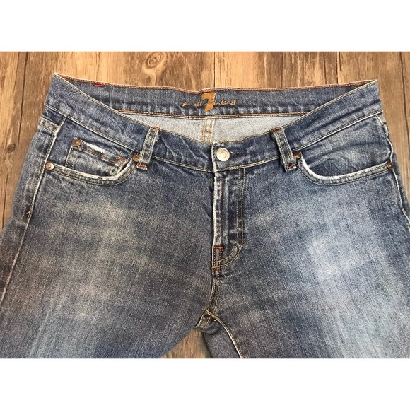 7FAM For All Bootcut Blue Denim Jeans Size 29 - Picture 5 of 6